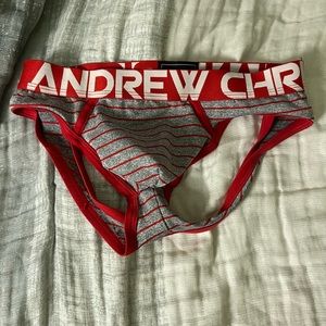 Andrew Christian Gray & Red Jockstrap